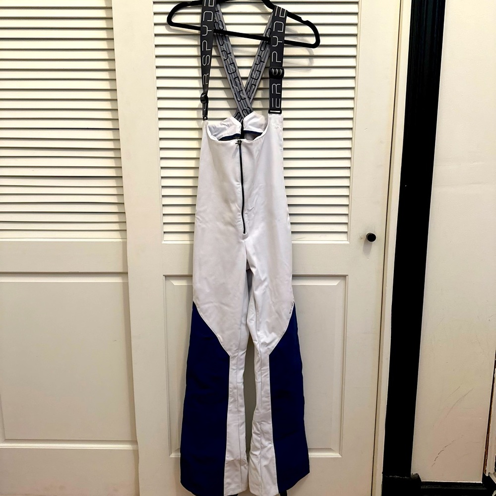 Spyder strut ski Bibb size 8 white and blue